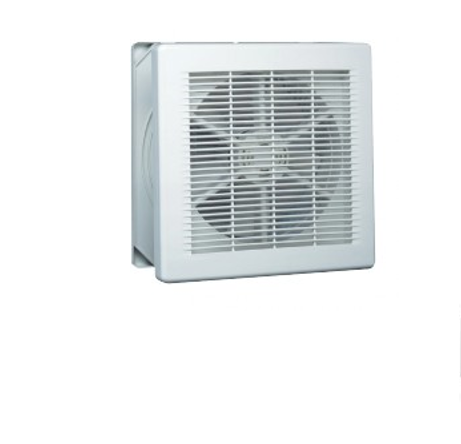 RS PRO Square Wall Mounted, Window Mounted Extractor Fan, 190L/s, 50dB, External 2 Speed Reversible On/Off Control,