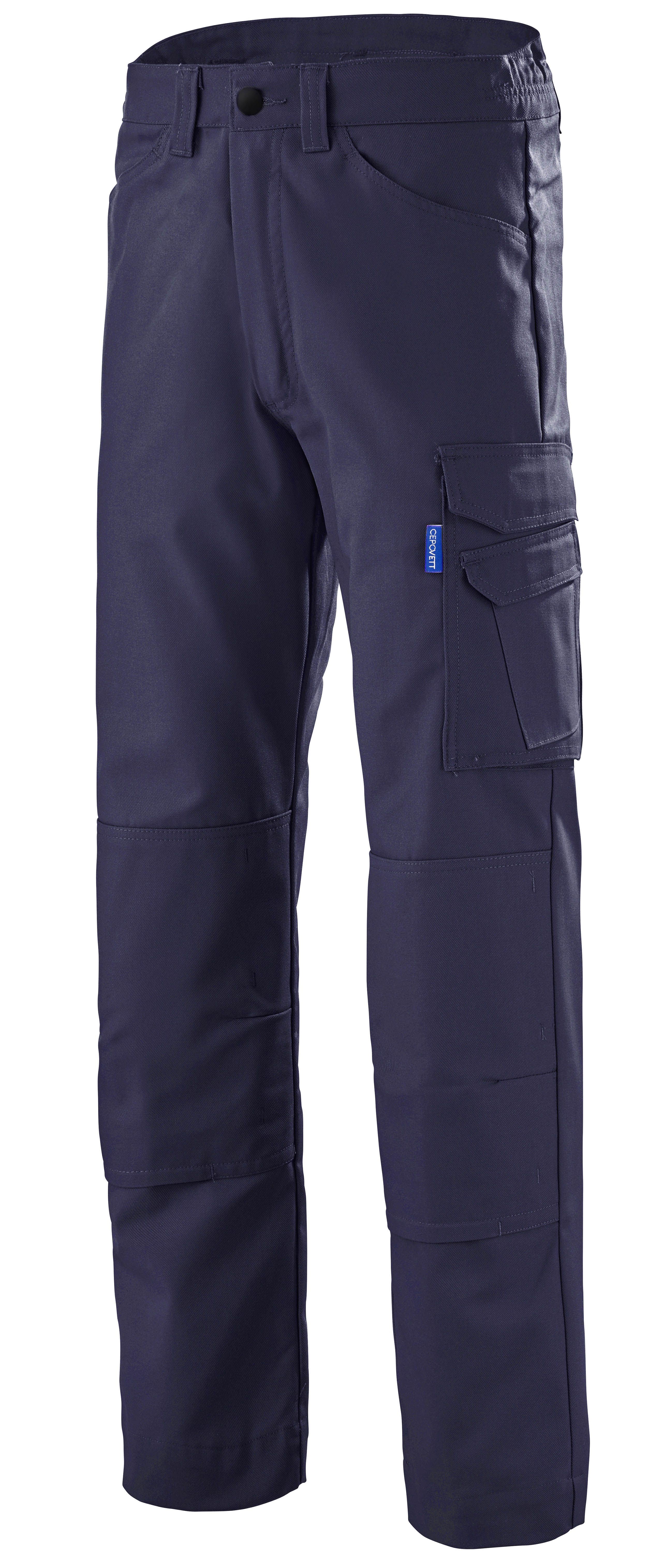 Pantalon de travail Cepovett Safety KROSS LINE, M Homme, Bleu foncé en 65 % COTON - 35 % POLYESTER, Conception robuste,