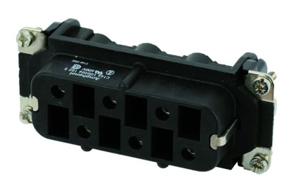 Amphenol Industrial Heavy Mate C146 Heavy Duty Power Connector Insert, 4+PE contacts, 42A, Female