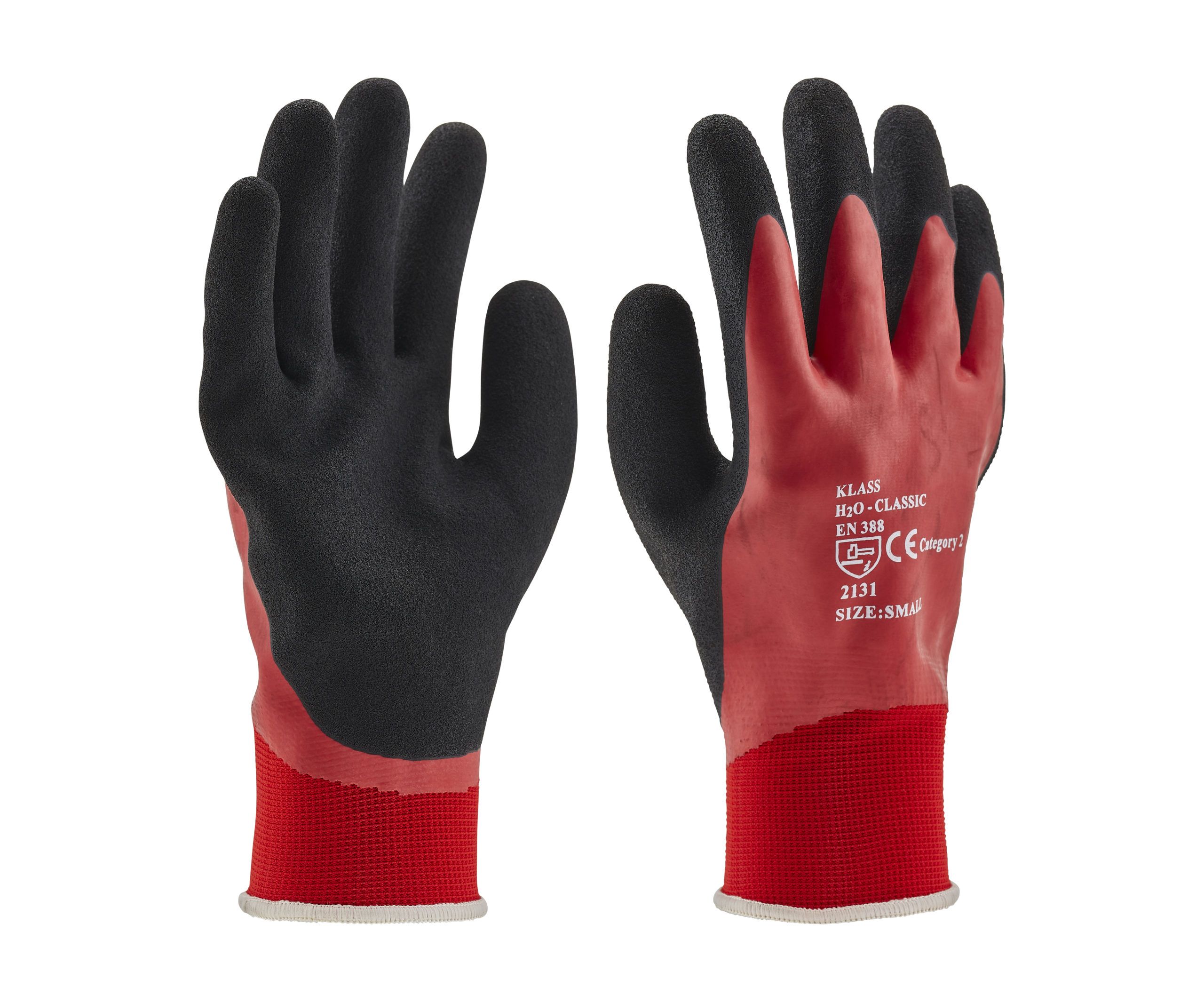 RS PRO Red Latex Waterproof Latex Gloves, Size 9, Large, Latex Coating