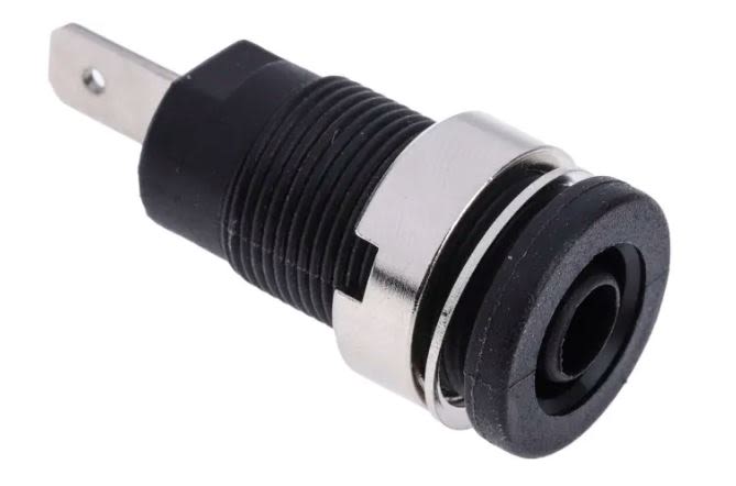 Fiche banane femelle 4 mm RS PRO Noir Femelle 24A 1000V | RS