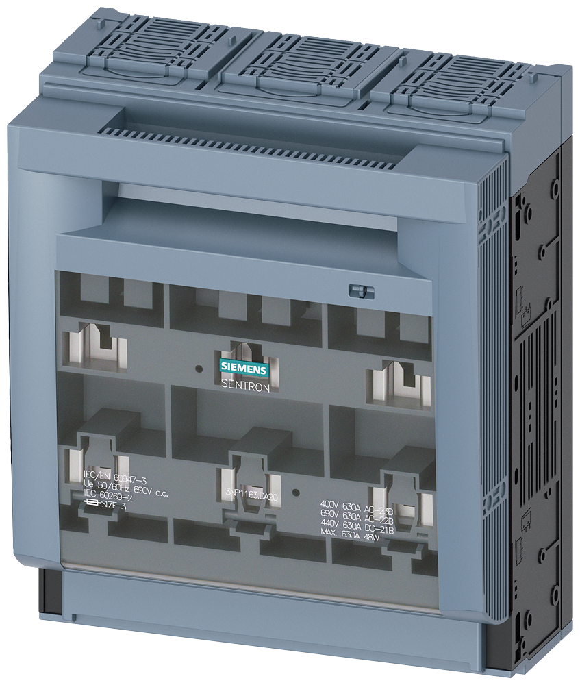 3NP11631DA20 Interruptor seccionador de fusibles Siemens, 630A
