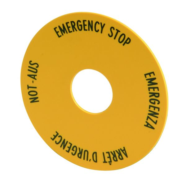 216483 M22XBK1 Eaton EmergencyStop Labels for Use with Emergency