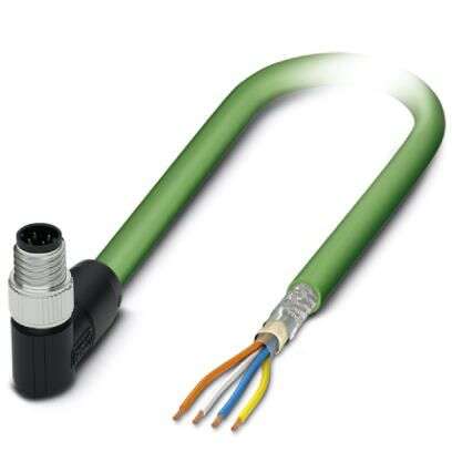Phoenix Contact Right Angle Male M8 to Unterminated Sensor Actuator Cable, 5m
