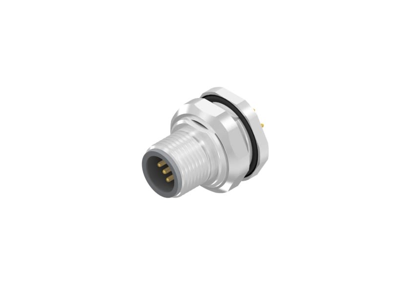 43-01033 | CONEC 43 Wall Mount Connector, 5 Contacts, M12 Connector | RS