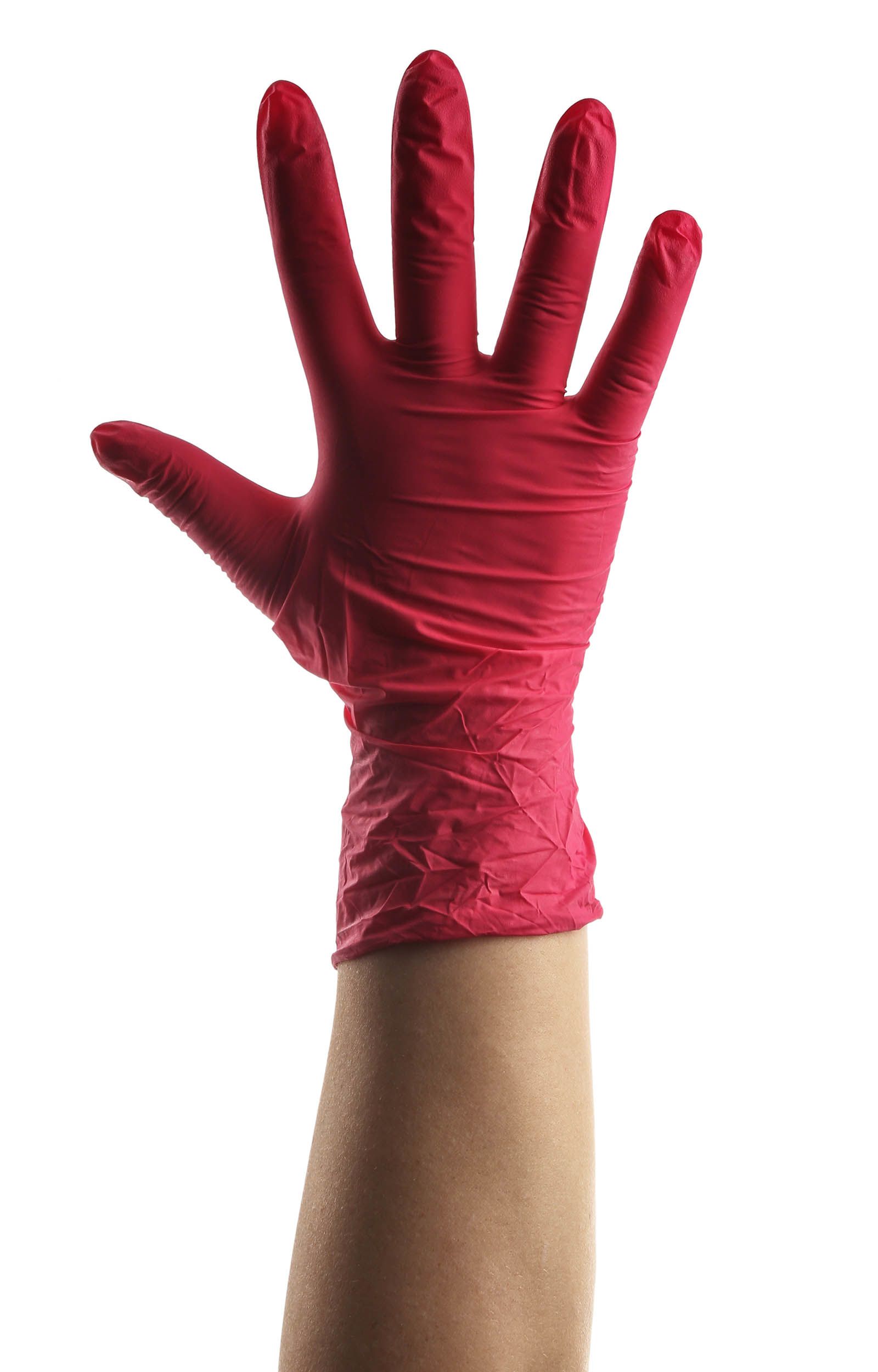 Gp0063 Uniglove Red Powder Free Nitrile Disposable Gloves Size 8