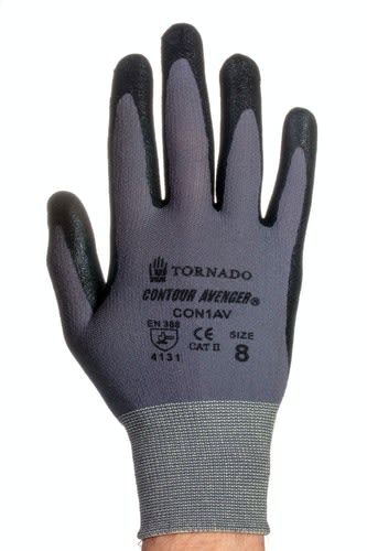 Guanti da lavoro Tornado, Tg. 11, XL, in Nylon, col. Nero, grigio