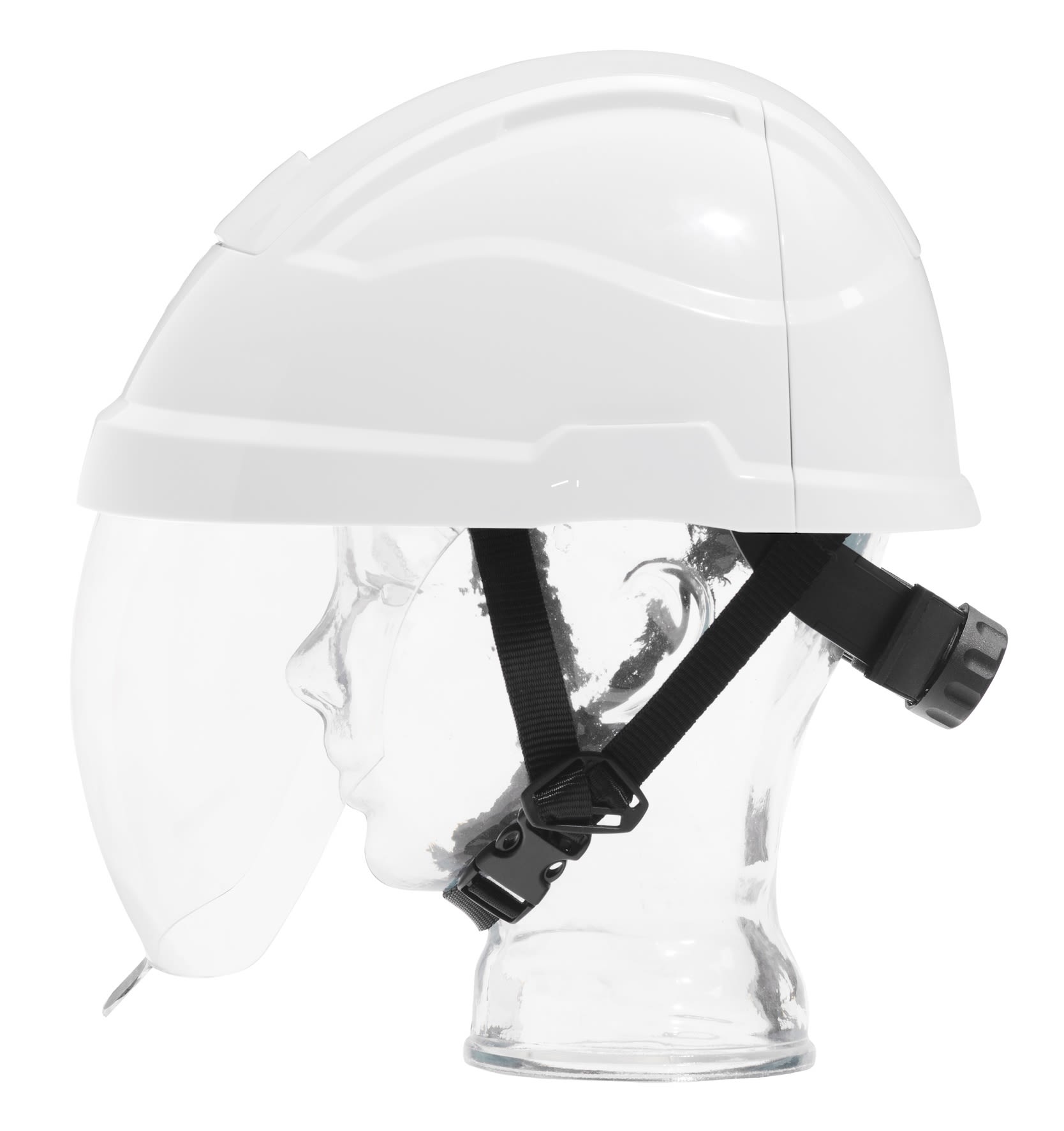 Sibille TC42ES Helm belüftet, mit Kinnriemen , verstellbar, Polyethylen Weiß