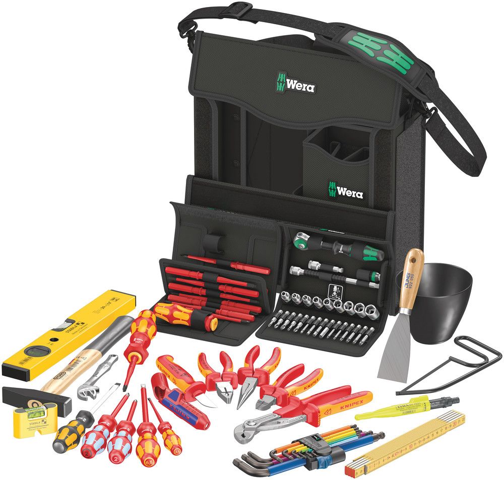 Wera 73 Piece Electricians Tool Kit with Bag, VDE Approved