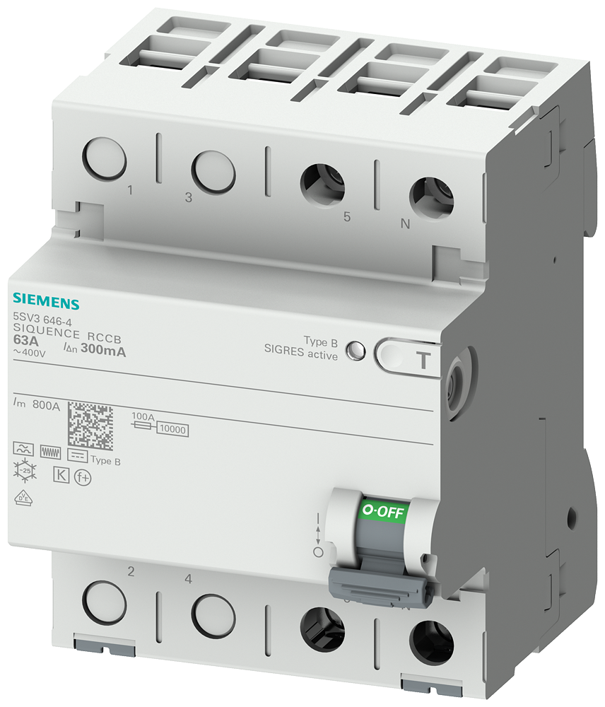 5SV3324-4 | Siemens RCCB, 40A, 2 Pole, 30mA, Type B, 230V Ac | RS