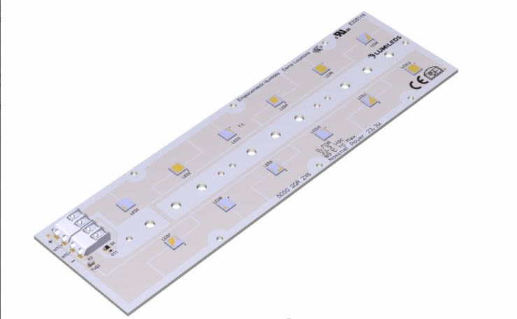 Lumileds 33.3V dc White LED Strip, 121.4mm Length