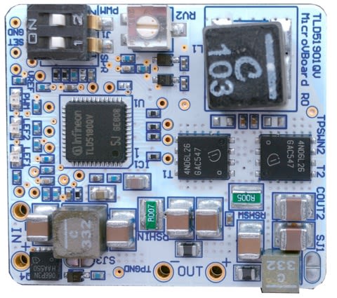 Placa de evaluación Controlador de reducción-elevación Infineon TLD5190 VOLT DEMO - TLD5190VOLTDEMOTOBO1