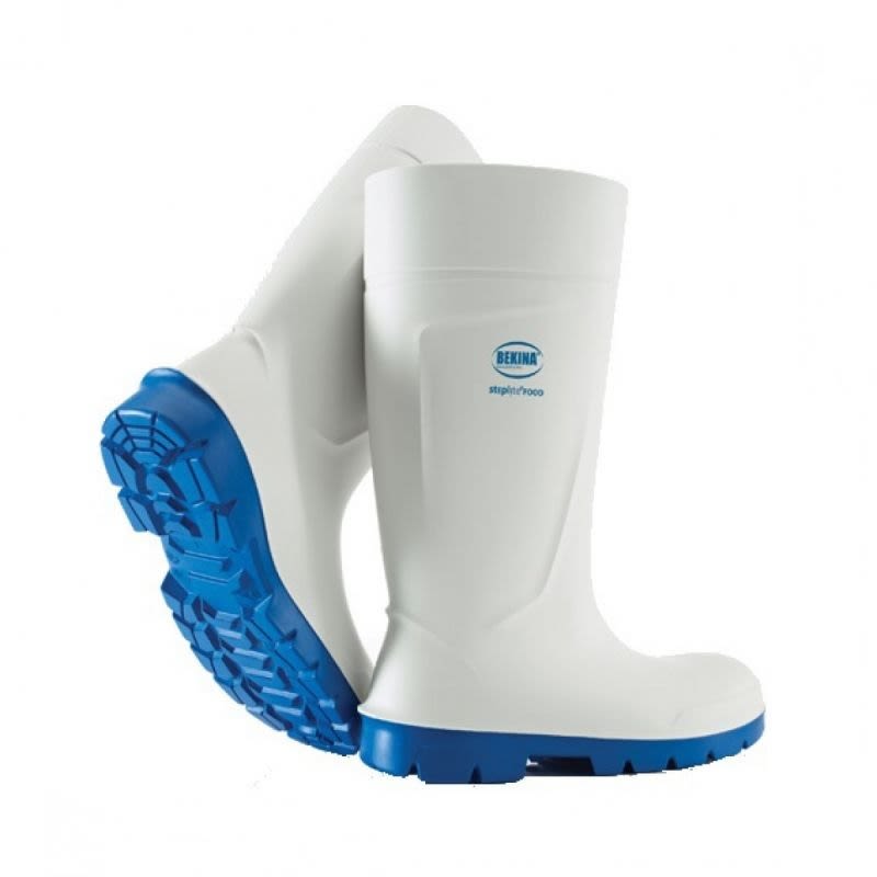 Botas de agua de seguridad Unisex Bekina de color Blanco, talla 38