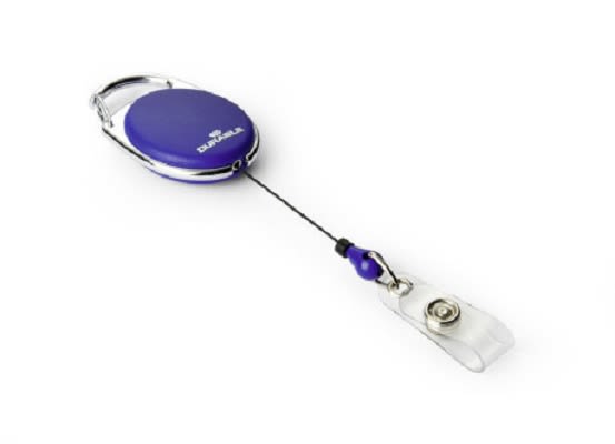Durable Blue Metal Badge Reel With Snap Strap