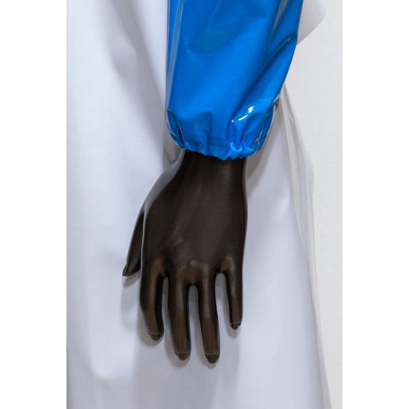 Protezione per il braccio Poliuretano Blu Navy Resistenza agli acidi Industria alimentare Riutilizzabile 43 cm