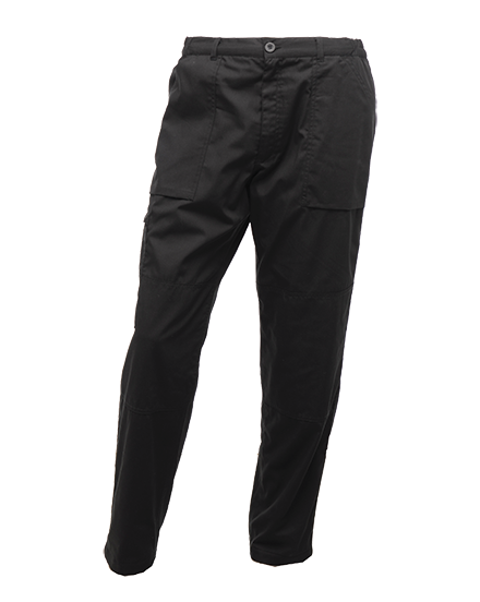 Regatta Professional Men's Lined Action Trousers Black Men's Polycotton Water Repellent Trousers 38in