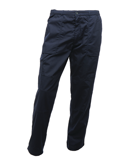 Pantalones de trabajo para Hombre, cintura 40plg, pierna 33plg, Azul marino, Hidrófugo, Polialgodón Men's Lined Action