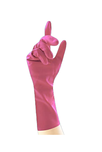 Uniglove Pink Latex Oil Resistant Work Gloves, Size Medium
