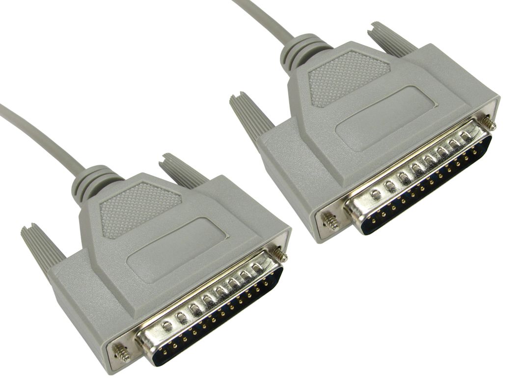 Cable serie RS PRO, long. 3m, con. A: D-sub de 25 contactos Macho, con. B: D-sub de 25 contactos Macho