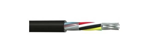 RS PRO Multicore Industrial Cable, 2 Cores, 0.5 mm², Military, Unscreened, 25m, Black PVC Sheath