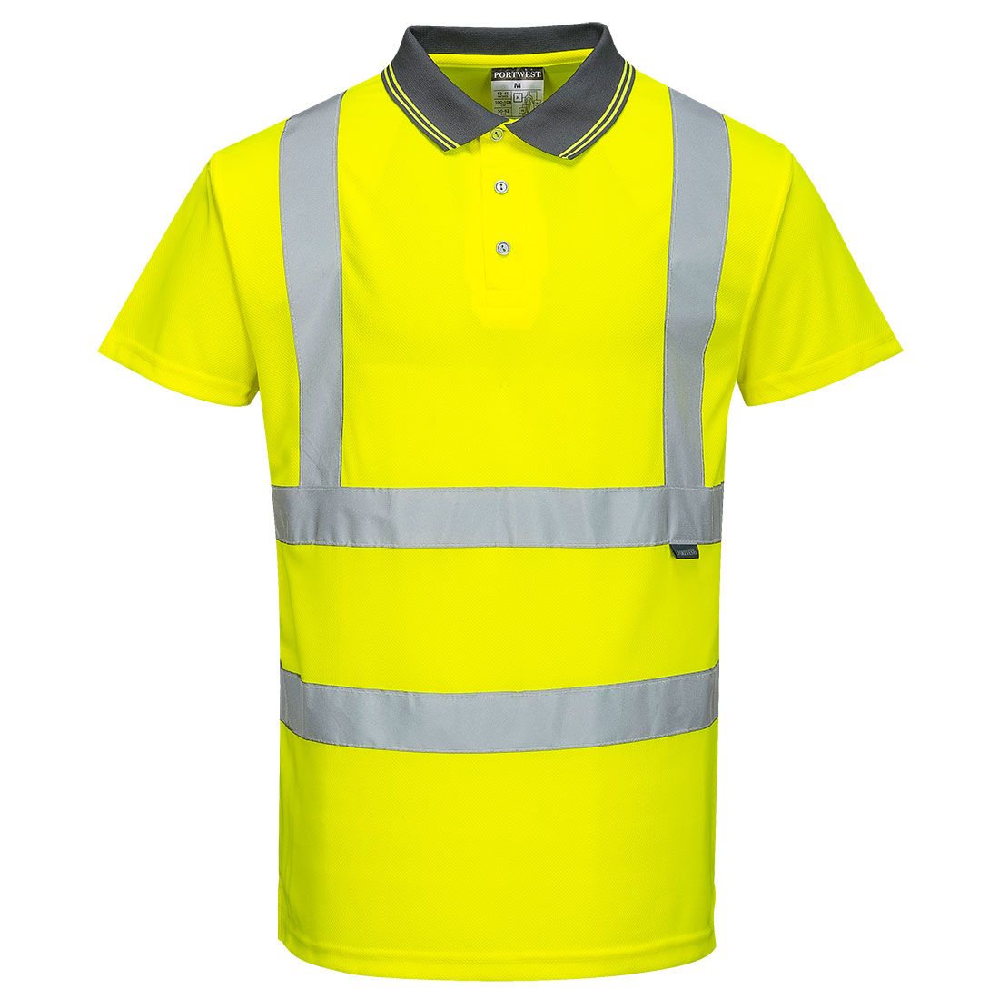 Portwest S477 Yellow Unisex Hi Vis Polo Shirt, 2XL