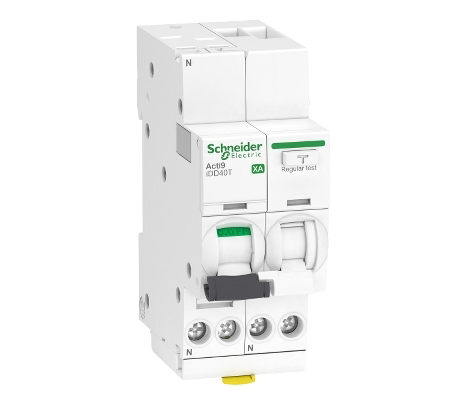 Schneider Electric Type C Residual Current Circuit Breaker with Overload Protection - 1P, 10A Current Rating, ACTI9