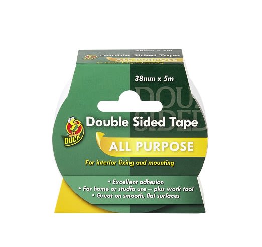 DUCK TAPE 232603 Clear Double Sided Polyester Tape, 0.11 (without liner) mm, 0.17 (with liner) mm Thick, Polyester Film