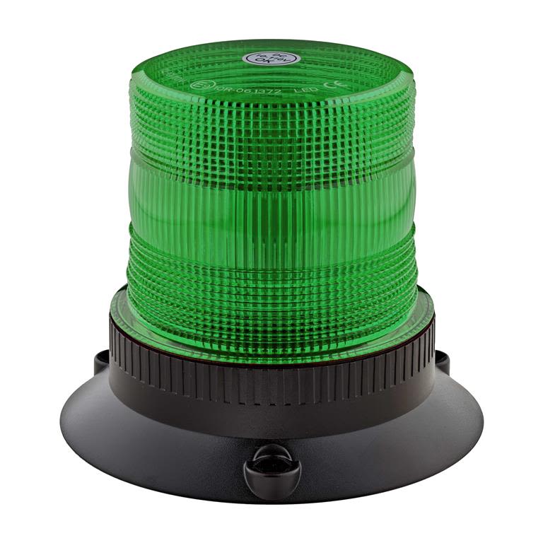 RS PRO Green Flashing Beacon, 10 → 110 V, Base Mount, LED Bulb