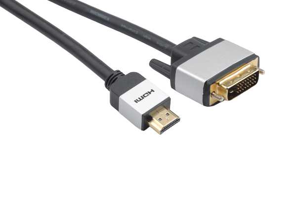 Okdo 1080 Male HDMI to Male DVI Cable, 3m