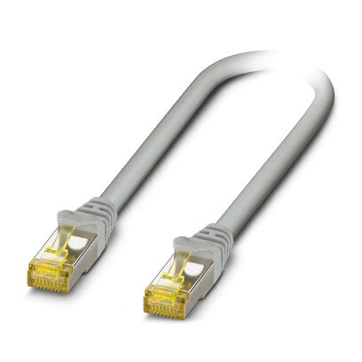 Phoenix Contact Cat6a Ethernet Cable, RJ45 to RJ45, Grey, 1m