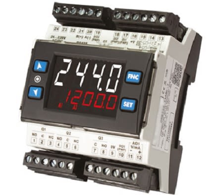 Wachendorff URDR DIN Rail PID Temperature Controller, 72 x 90 x 64mm 2 Input, 2 Output Analogue, SSR, 24 → 230 V