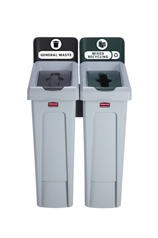 2129601 | Rubbermaid Commercial Products Slim Jim Recycling Station 87L ...