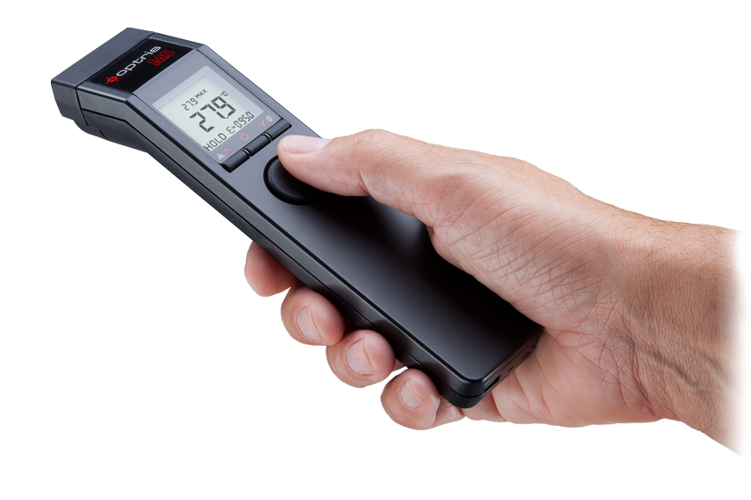 Optris Digital Thermometer, -32°C Min, +420°C Max, °C Measurements