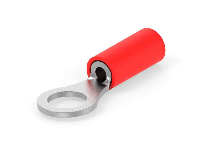 130005 TE Connectivity, PIDG Insulated Ring Terminal, M5 Stud Size RS