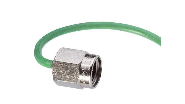 Huber+Suhner Twinaxial kabel, Grøn FEP kappe, 50 Ω