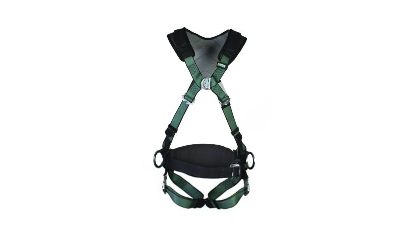 MSA Safety 10206055 Front, Rear Attachment Safety Harness ,M/L