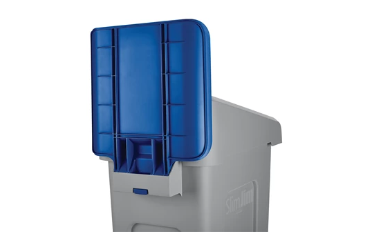 Rubbermaid Commercial Products 298.5mm Blue Polypropylene Waste Bin Lid for Slim Jim Recycling Station Lid Inserts,