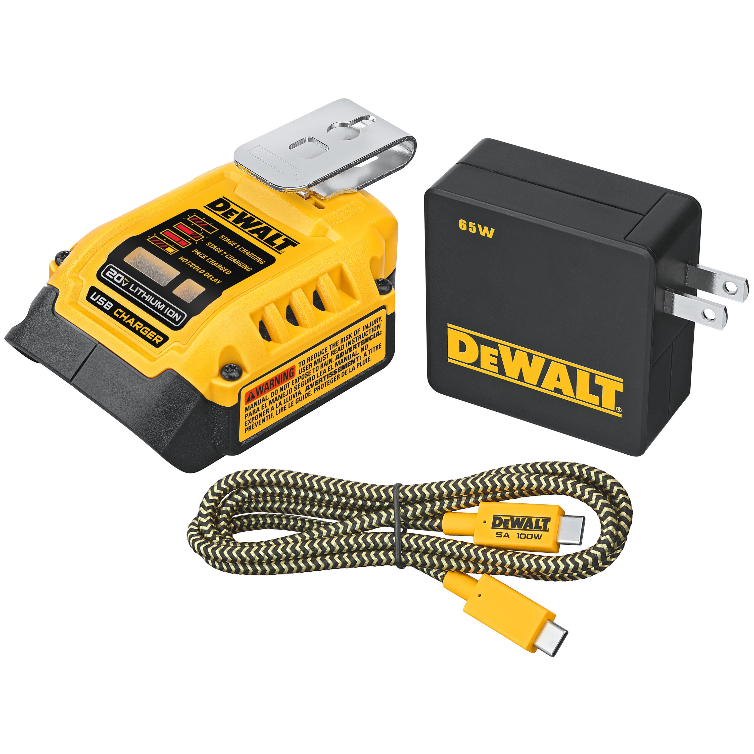 DeWALT XR Li-Ion Battery Charger For Lithium-Ion No cells, only charger Cell with EURO plug, Batteries Included