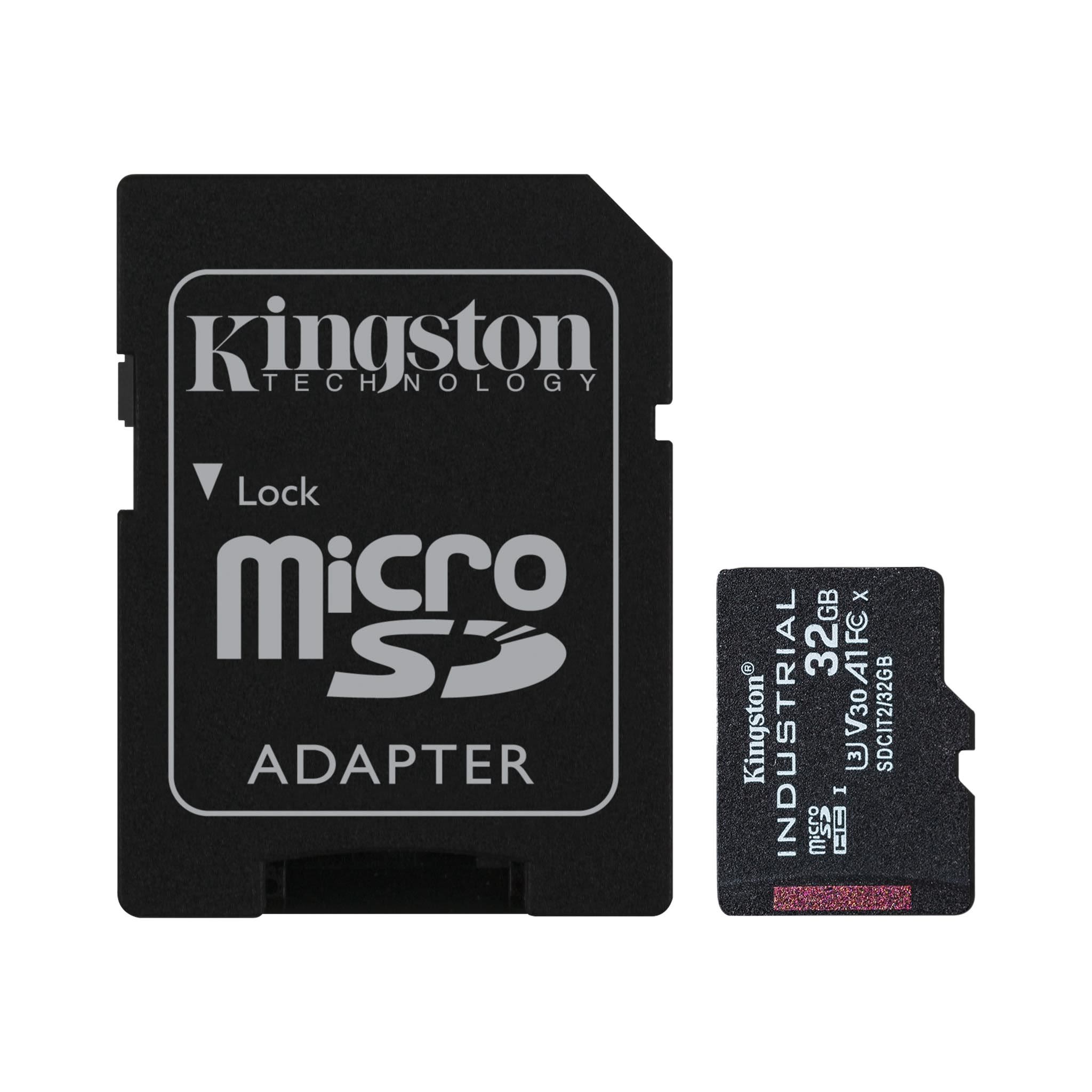 SDCIT2/32GB Kingston 32 GB Industrial MicroSDHC Micro SD Card, Class