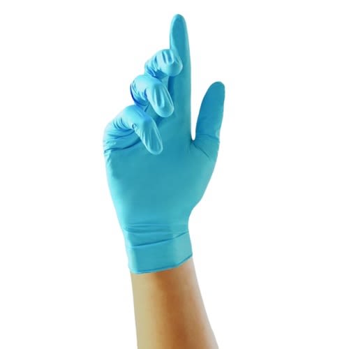 Uniglove Blue Powder-Free Nitrile Disposable Gloves, Size Medium