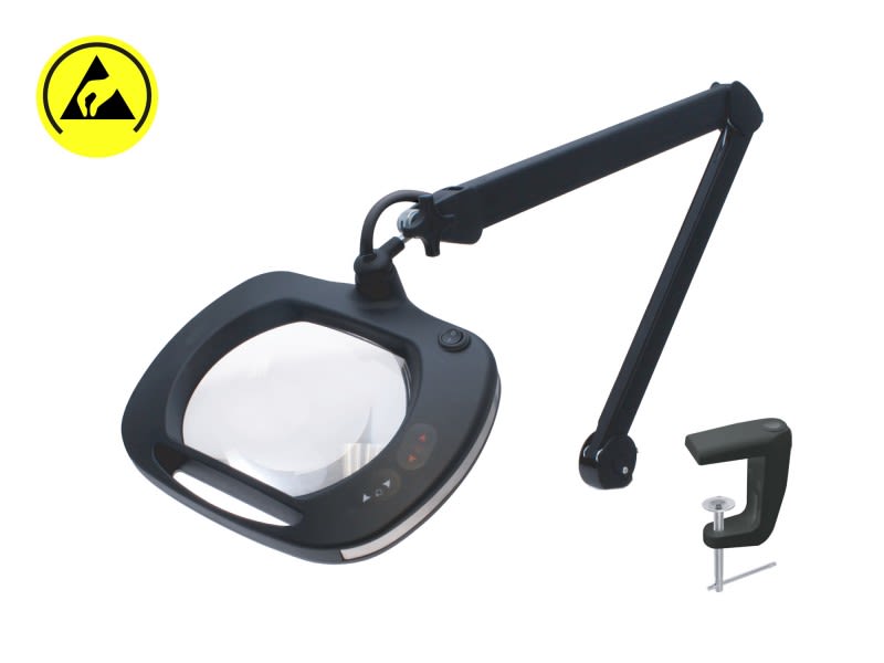 ideal-tek LED Magnifying Lamp with LED Flexi Magnifier Lamp, 5dioptre, 7.5 x 6.2in Lens