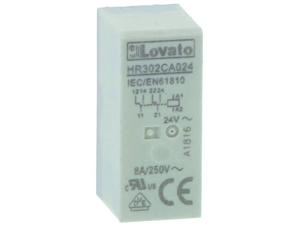 Lovato DIN Rail Non-Latching Relay, 110V ac Coil, 16A Switching Current, SPDT
