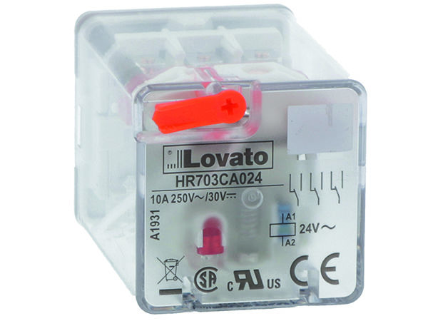 Lovato DIN Rail Non-Latching Relay, 110V ac Coil, 10A Switching Current, 3CO