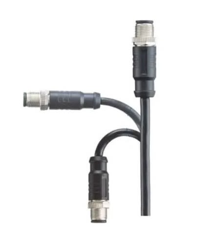 Amphenol Industrial M12A Straight Male M12 to Cable, 1m