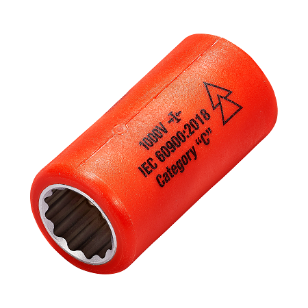 ITL Insulated Tools Ltd 10mm Square Socket With 3/8 in Drive , Length 44 mm