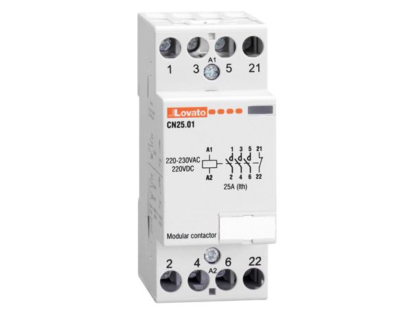 CN2501024 | Lovato CN CN25 Contactor, 24 VAC Coil, 4 Pole, 25 A, 400 W ...