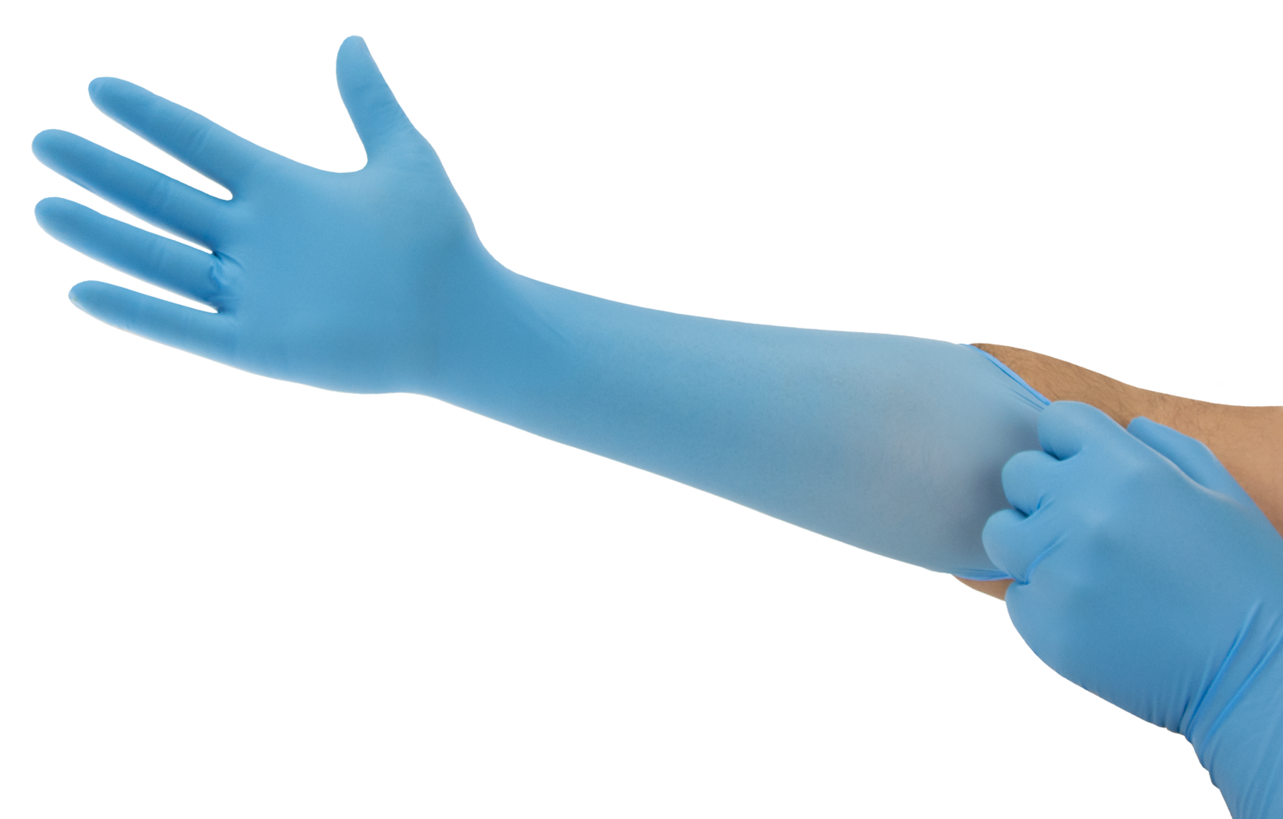 Ansell Blue Powder-Free Nitrile Disposable Gloves, Size L