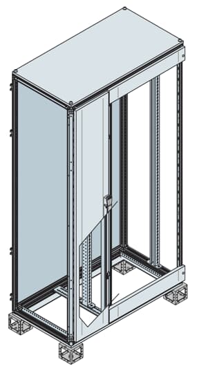 ABB ES18 Series Double-Door-Door Floor Standing Enclosure, Opaque Door, IP65