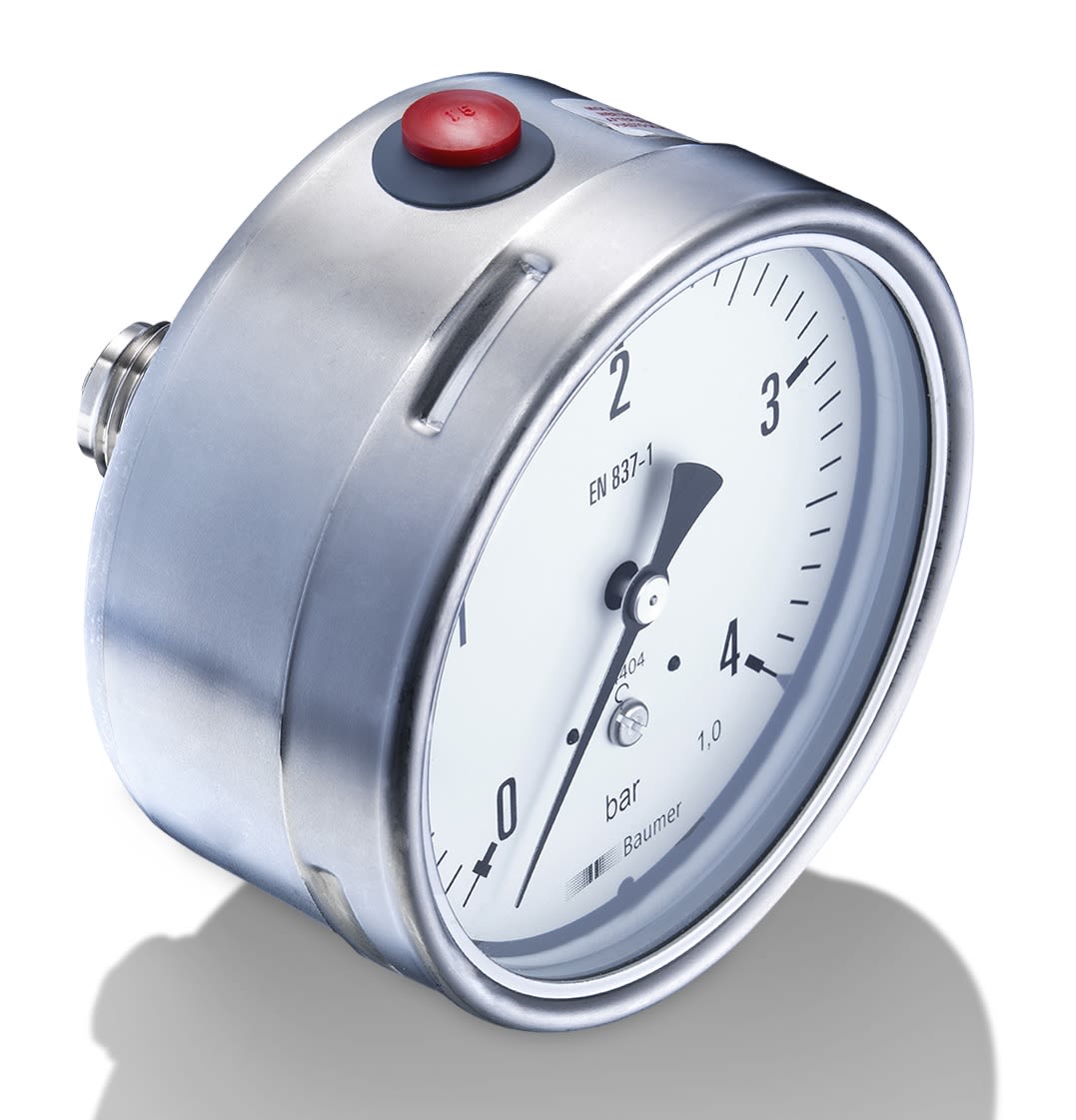Bourdon G 1/2 Back Entry Pressure Gauge 160bar, MEX5F31.B33, 0bar min
