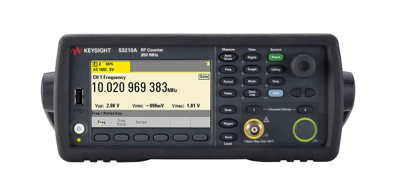 Contador de frecuencia Keysight Technologies 53210A, máx. 350MHZ, mín 1 (DC) MHz, resolución 10 dígitos 53210 A